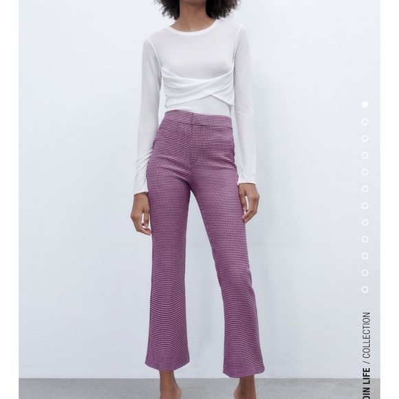 Zara Pants - “Last one”ZARA HOUNDSTOOTH MINI FLARE PANTS